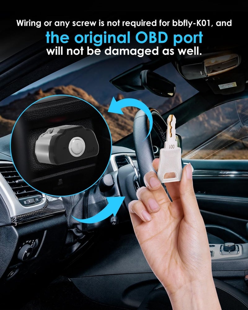bbfly -K01 OBD2 Lock, OBD Port Lock Anti-Theft Device, Car Anti-Theft OBDII Locking Device - Image 2
